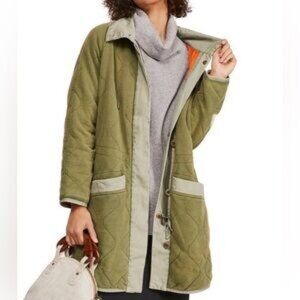 We The Free Olive Green Military Coat